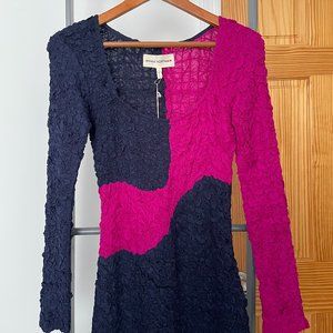 Mara Hoffman Amy Popcorn Colorblock Dress Sz. XS